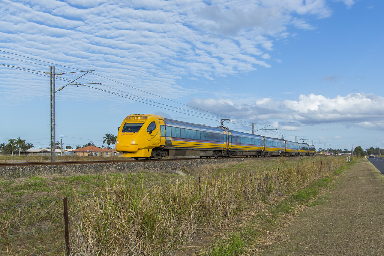 Electric Tilt Train of QR at Bundaberg