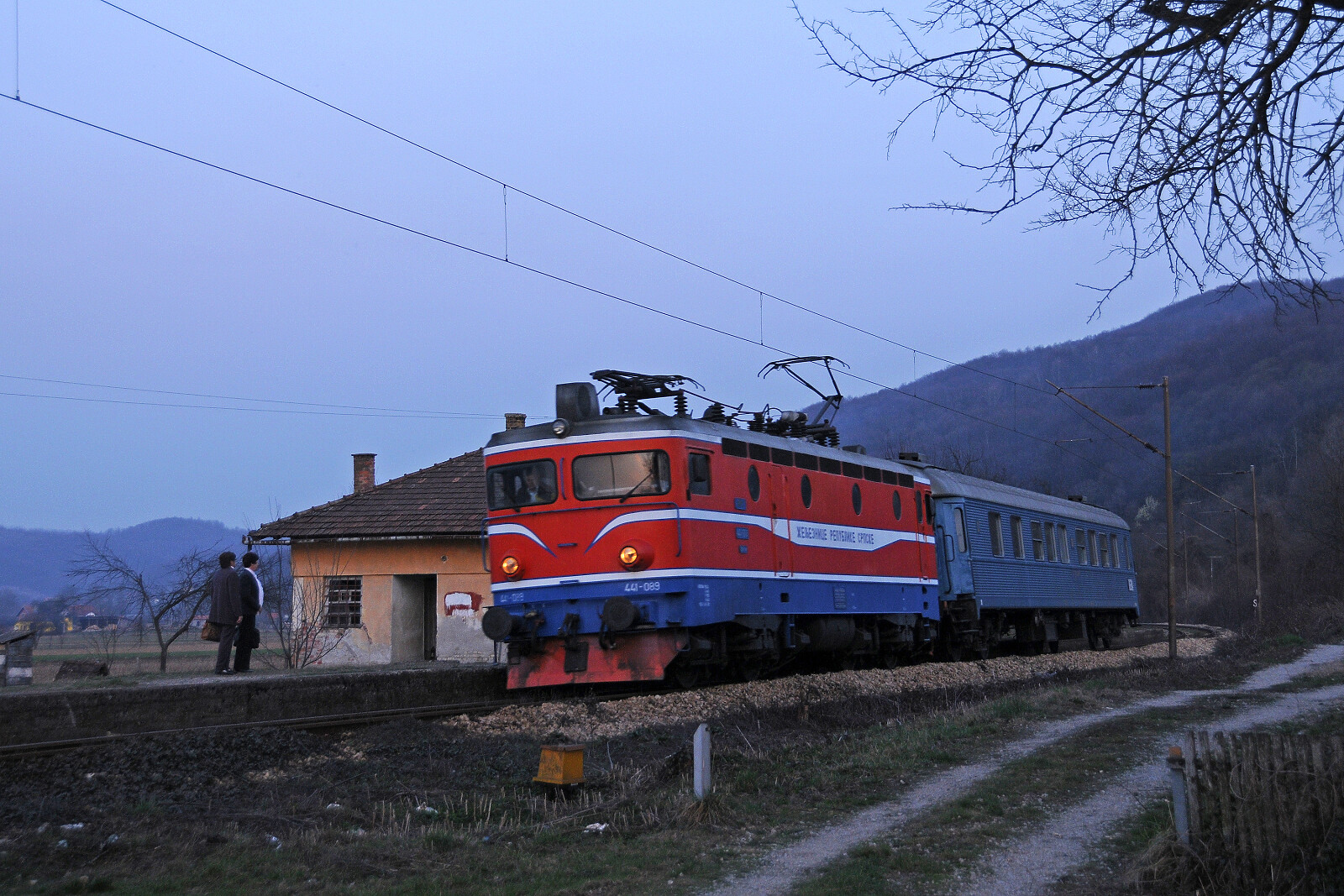 JŽ 441 89 of ŽRS (Željeznice Republike Srpske) between Kostajnica and Donja Vrba, Bosnia and Herzegovina