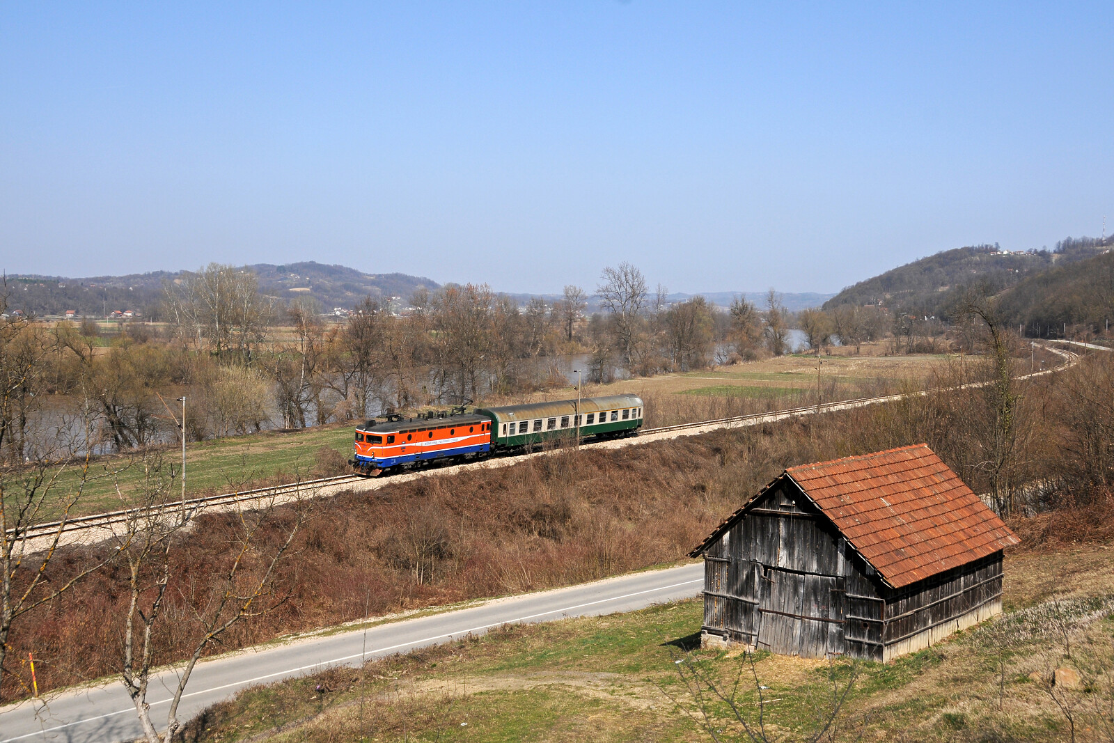 JŽ 441 114 of ŽRS (Željeznice Republike Srpske) between Koprivna Donja and Vranjak, Bosnia and Herzegovina