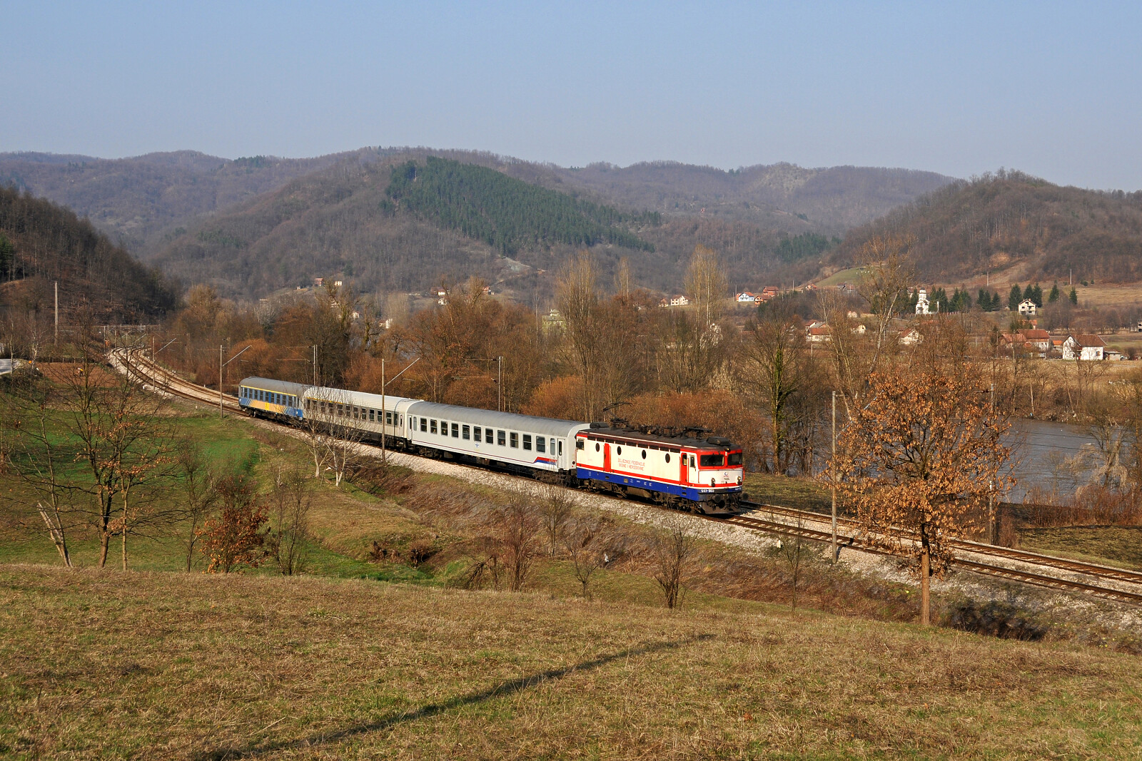 JŽ 441 903 of ŽFBH (Željeznice Federacije Bosne i Hercegovine) between Bradići and Globarica, Bosnia and Herzegovina