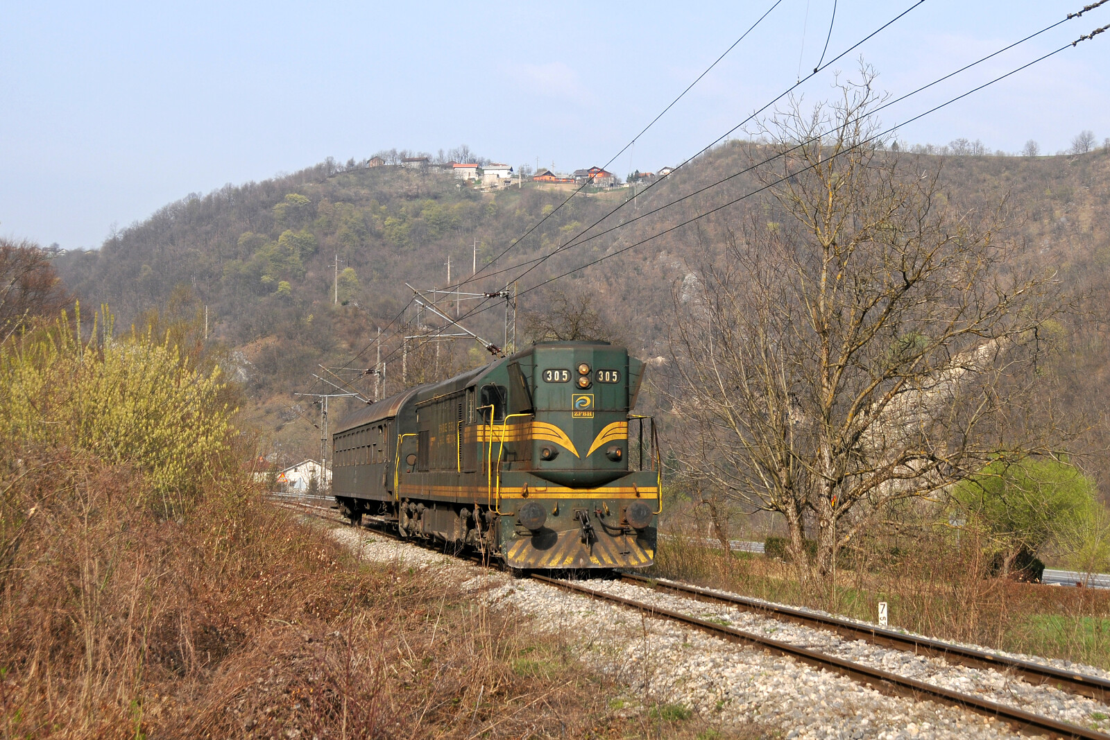 661 305 of ŽFBH (Željeznice Federacije Bosne i Hercegovine) between Bihać and Cazin-Srbljani, Bosnia and Herzegovina