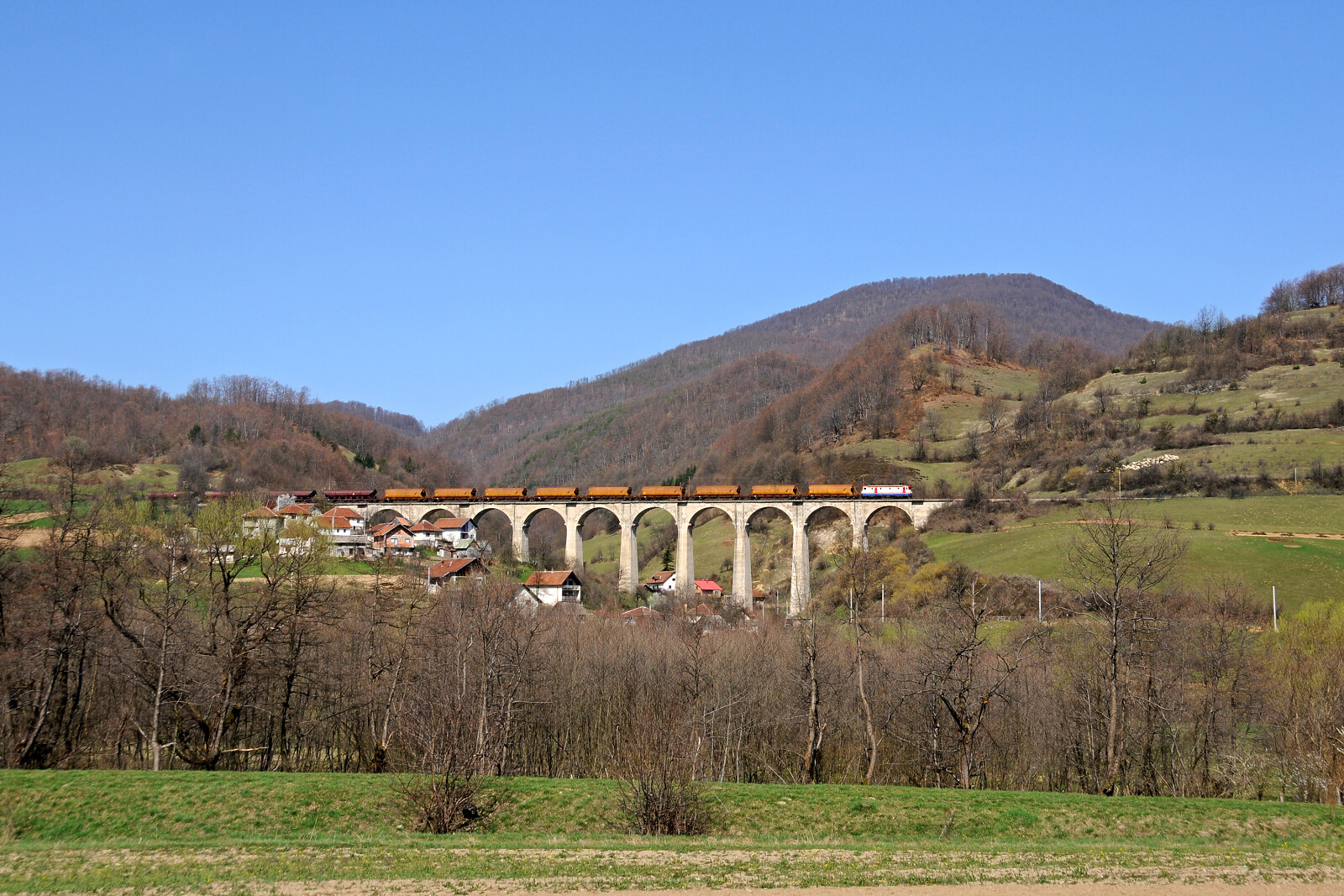 JŽ 441 of ŽFBH (Željeznice Federacije Bosne i Hercegovine) between Raštelica and Tarčin, Bosnia and Herzegovina