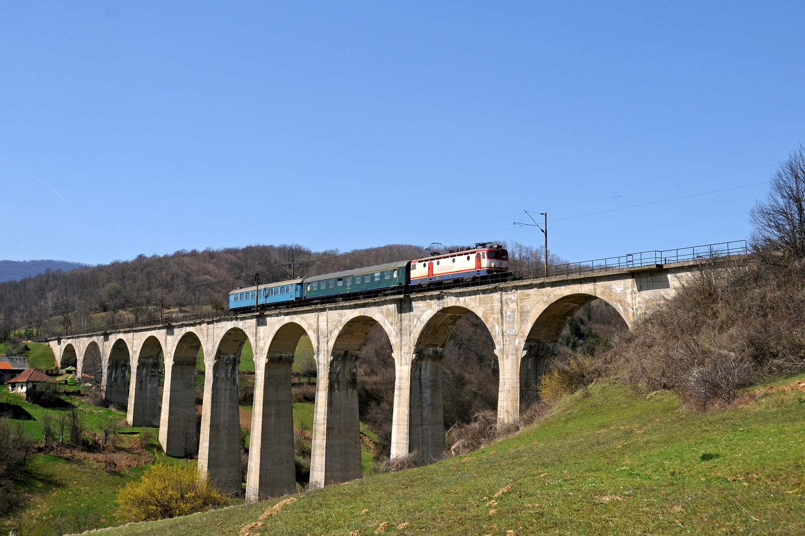 JŽ 441 of ŽFBH (Željeznice Federacije Bosne i Hercegovine) between Raštelica and Tarčin, Bosnia and Herzegovina