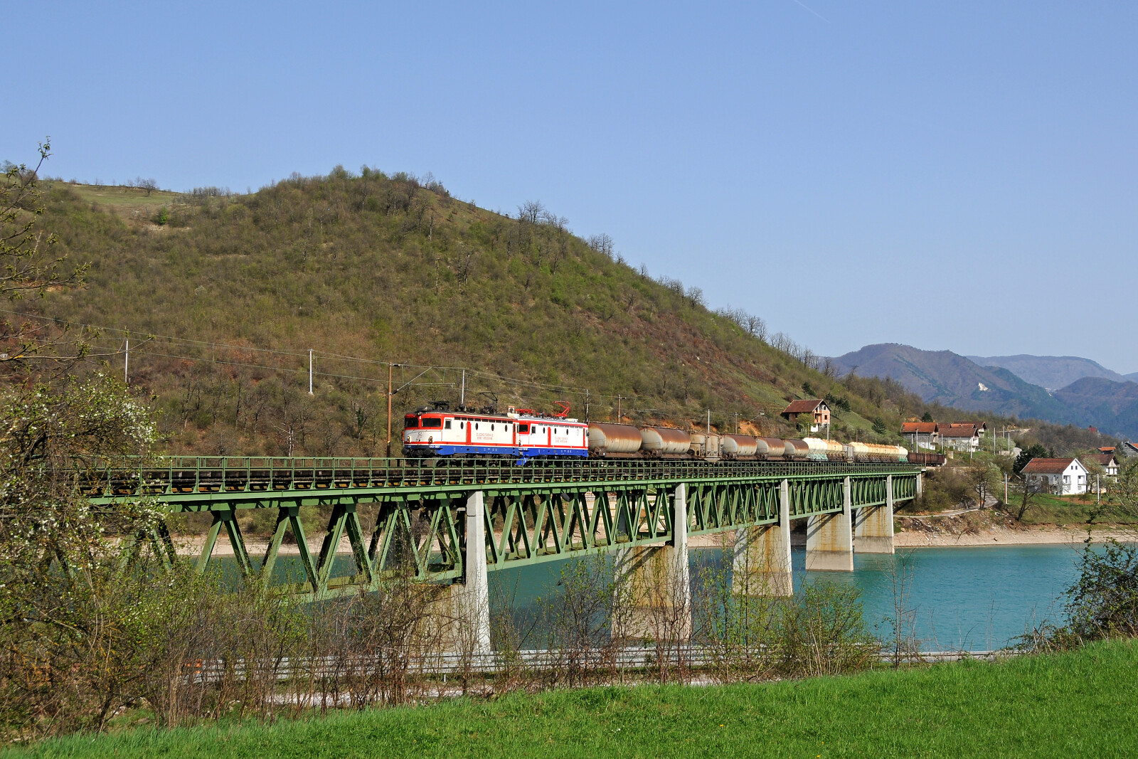 JŽ 441 of ŽFBH (Željeznice Federacije Bosne i Hercegovine) between Konjic and Jablanica, Bosnia and Herzegovina