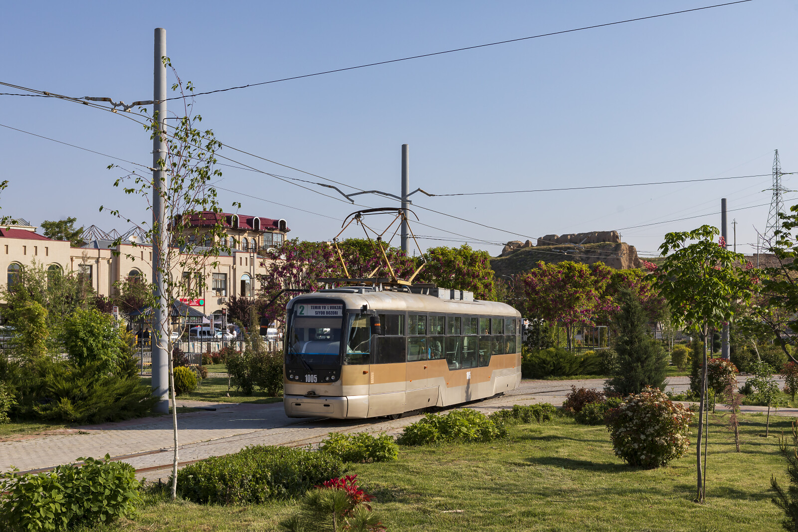 1005 of DK (Tramvay liniyalarini ekspluatatsiya qilish direksiyasi) at Samarkand (Siyob Bozori), Uzbekistan
