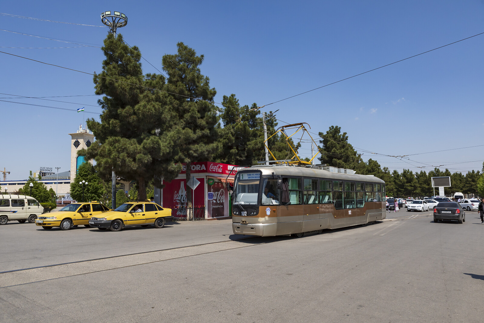 1012 of DK (Tramvay liniyalarini ekspluatatsiya qilish direksiyasi) at Samarkand (Temir Yo'L Vokzali), Uzbekistan