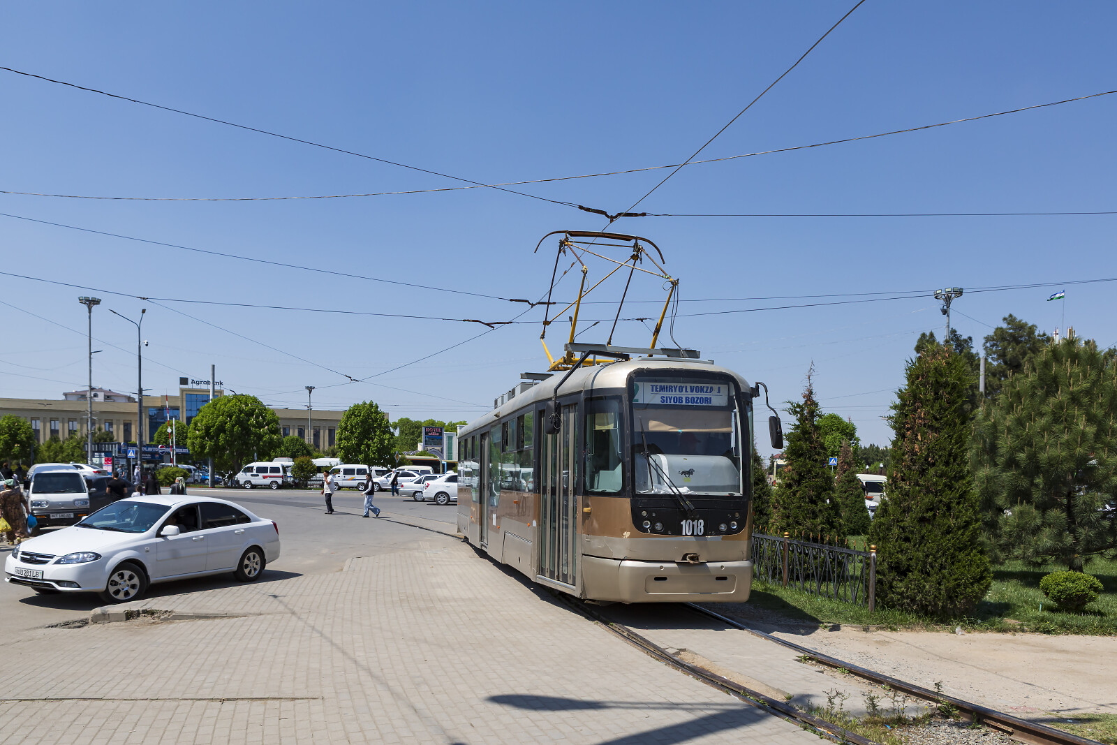 1018 of DK (Tramvay liniyalarini ekspluatatsiya qilish direksiyasi) at Samarkand (Temir Yo'L Vokzali), Uzbekistan