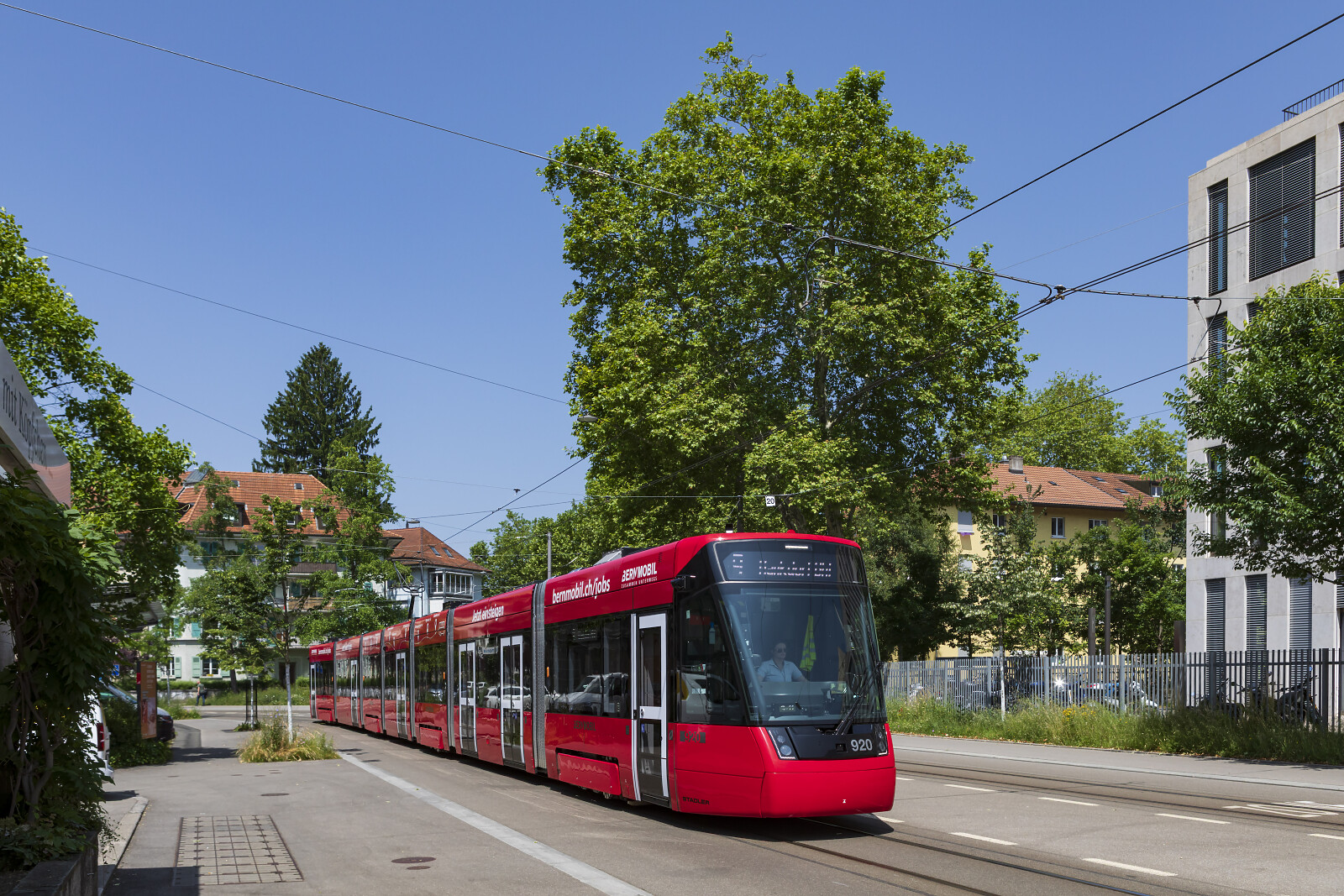 Be 6/8 920 of SVB (Städtische Verkehrsbetriebe Bern (Bernmobil)) at Bern (Guisanplatz Expo), Switzerland