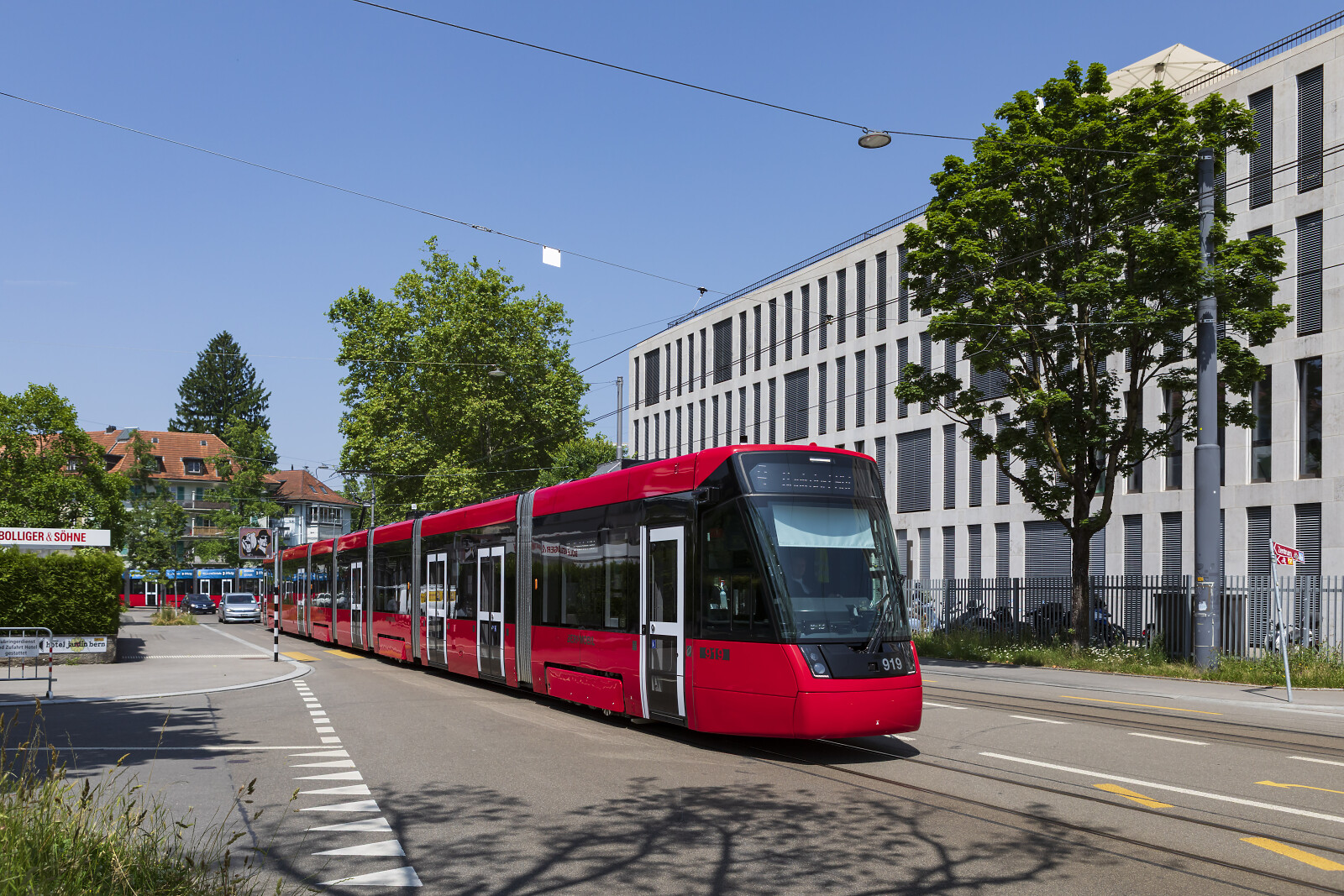 Be 6/8 919 of SVB (Städtische Verkehrsbetriebe Bern (Bernmobil)) at Bern (Guisanplatz Expo), Switzerland