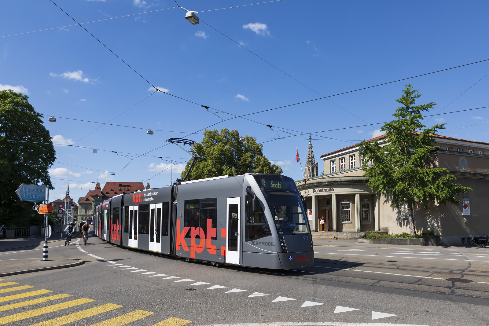 Be 6/8 670 of SVB (Städtische Verkehrsbetriebe Bern (Bernmobil)) at Bern (Helvetiaplatz), Switzerland