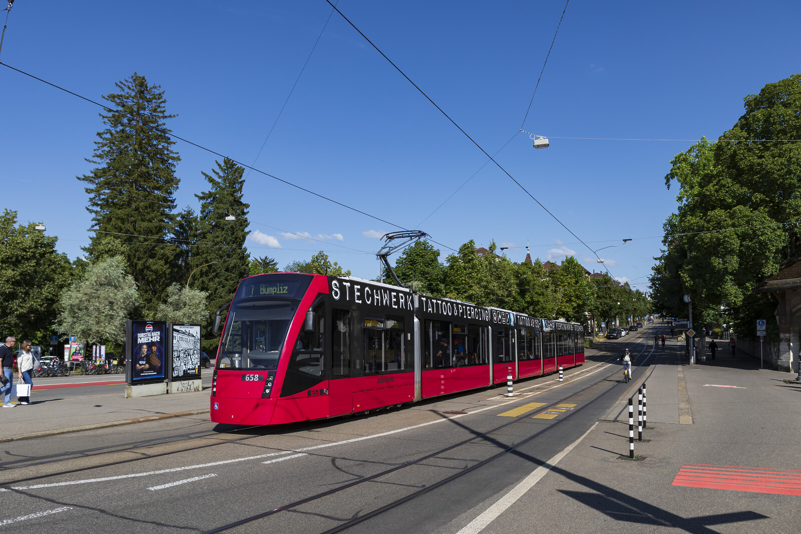 Be 6/8 658 of SVB (Städtische Verkehrsbetriebe Bern (Bernmobil)) at Bern (Helvetiaplatz), Switzerland